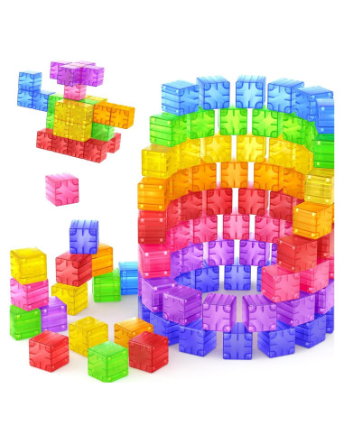 Bloques Magnéticos Translúcidos Feoxialy - 52 Piezas STEM