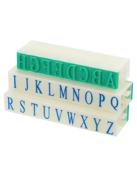 Sello de Letras Desmontable PATIKIL 26 Dígitos 17mm Plástico Sello de Letras Desmontable PATIKIL 26 Dígitos 17mm Plástico