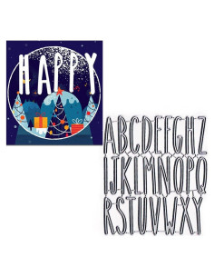 Cortadores de Letras Mayúsculas Estivaux 11x12.2 cm para Scrapbooking