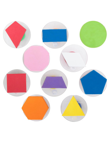 Set de 10 Sellos Gigantes Geométricos Learning Advantage
