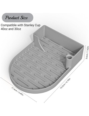 Soporte para Secar Botellas GWEUZMALL Silicona Gris 0.85L 1.14L