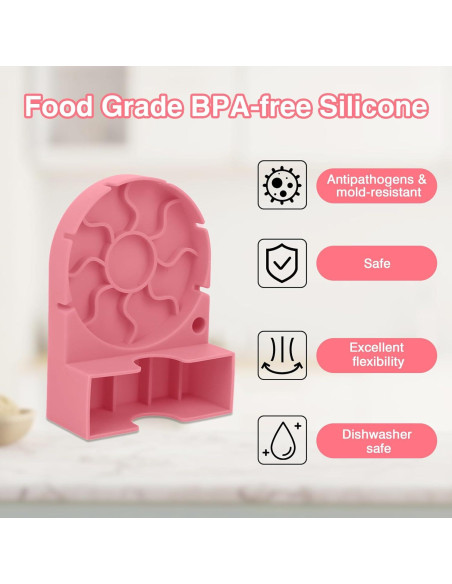 Soporte para Secado de Botellas BKBY Rosa Plegable y Convección de Aire Soporte para Secado de Botellas BKBY Rosa Plegable y Convección de Aire