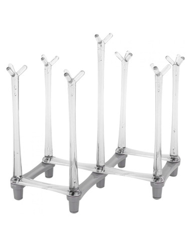 Soporte para Secar Tazas Tissting Gris Claro Plegable 24x12.5cm