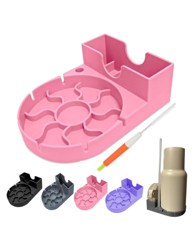 Soporte para Secado de Botellas y Vasos SISAYWEY Silicona Rosa