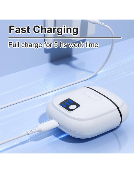 Cortador de Uñas Eléctrico Epinovo Recargable USB Blanco Cortador de Uñas Eléctrico Epinovo Recargable USB Blanco
