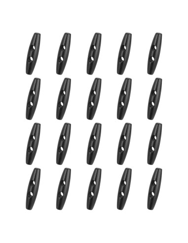 Botones de Costura de Madera uxcell 50mm Negro 40 Pcs
