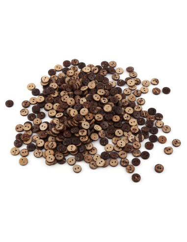 Botones de Concha de Coco Marrón 10mm - 400 Pcs ZJchao