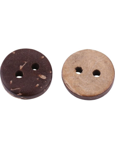 Botones de Concha de Coco Marrón 10mm - 400 Pcs ZJchao