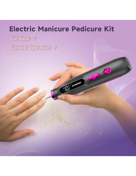 Lima de Uñas Eléctrica EVASSAP Profesional 10 Velocidades Lima de Uñas Eléctrica EVASSAP Profesional 10 Velocidades