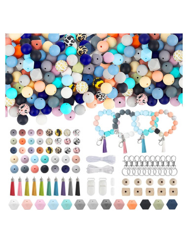 Kit de Perlas de Silicona Skalamio 202 Piezas 15mm Multicolor