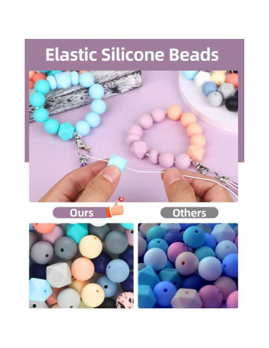 Kit de Perlas de Silicona Skalamio 202 Piezas 15mm Multicolor