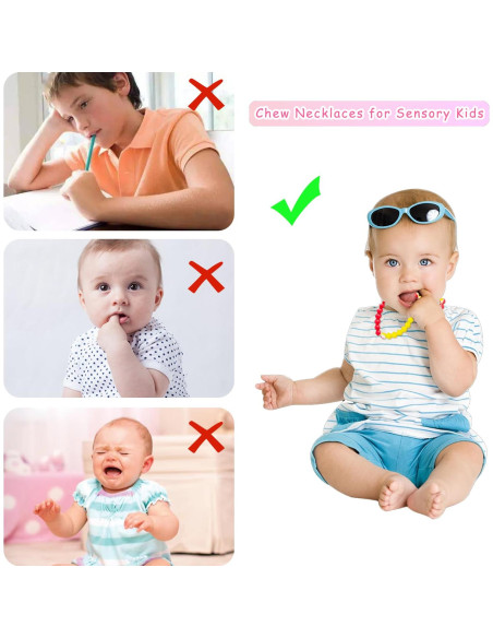 Collar de Dentición para Bebé Rojo - Silicona Grado Alimenticio Collar de Dentición para Bebé Rojo - Silicona Grado Alimenticio