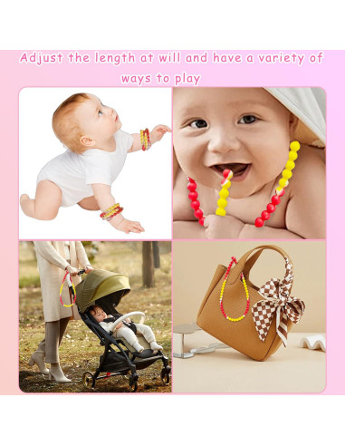 Collar de Dentición para Bebé Rojo - Silicona Grado Alimenticio