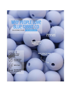 Perlas de Silicona Blue Rabbit Co 9mm 100pc Serenity Kit Joyería 2