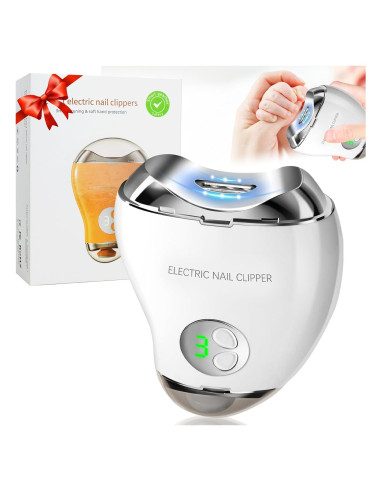Cortador de Uñas Eléctrico Bvrocio 2 en 1 con Pantalla LED
