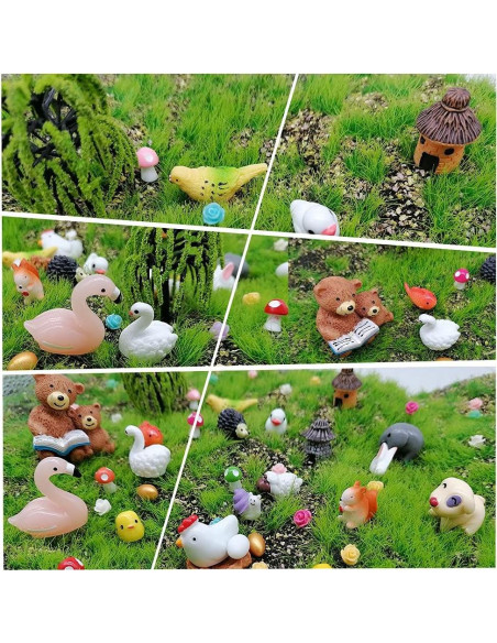 101 Piezas Animales Miniatura JKanruh para Jardín de Hadas 101 Piezas Animales Miniatura JKanruh para Jardín de Hadas