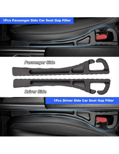 Relleno de Espacio entre Asientos Hiseanllo 2PCS Ajuste Universal