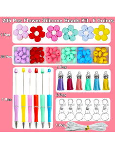 Kit de Perlas de Silicona Xzyden 150 Piezas 15mm y 14mm 2