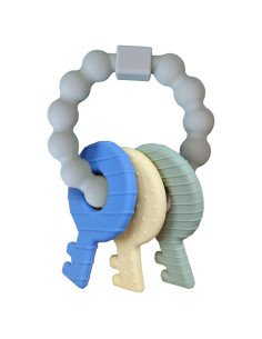 Llaves de Dentición para Bebés de Silicona - Alivio BPA Gris