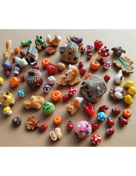 Kit de Jardín de Hadas 78PCS RFSRZ Mini Figuras de Resina Kit de Jardín de Hadas 78PCS RFSRZ Mini Figuras de Resina