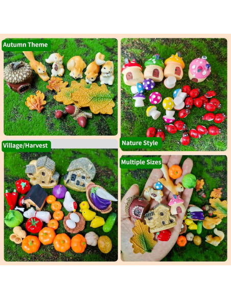 Kit de Jardín de Hadas 78PCS RFSRZ Mini Figuras de Resina Kit de Jardín de Hadas 78PCS RFSRZ Mini Figuras de Resina