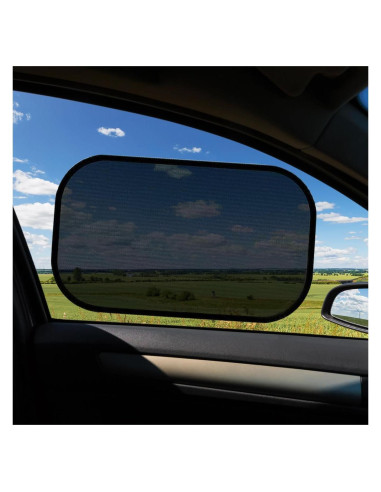 Sombrillas para Ventanas de Coche Povtii 53x36 cm Transparente 2PCS