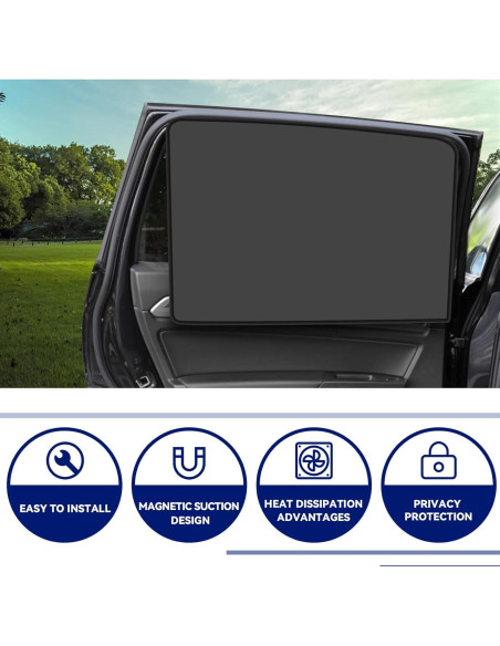Sombrillas para Ventanas Laterales de Auto NTNEV - Protección UV Sombrillas para Ventanas Laterales de Auto NTNEV - Protección UV