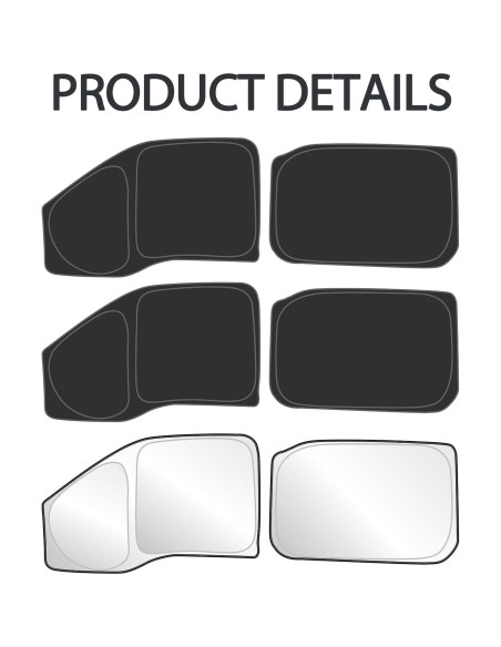 Protector Solar D-Lumina para Ventanas Ford F150 2015-2020 - Paquete de 4 Protector Solar D-Lumina para Ventanas Ford F150 2015-2020 - Paquete de 4
