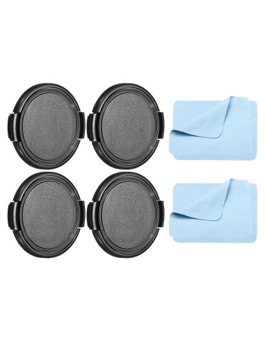 Tapa de Lente PATIKIL 52mm con Pinzas Laterales - Paquete de 4