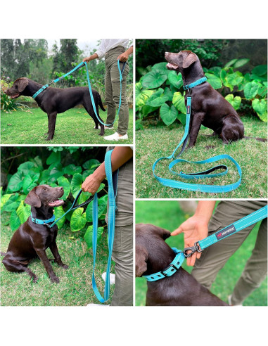 Correa para Perros Tuff Pupper Doble Mango 1.83m Alta Resistencia