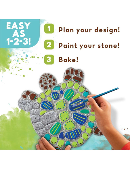 Kit de Pintura de Piedras de Paso Tortuga MindWare 25.4x22.86cm Kit de Pintura de Piedras de Paso Tortuga MindWare 25.4x22.86cm