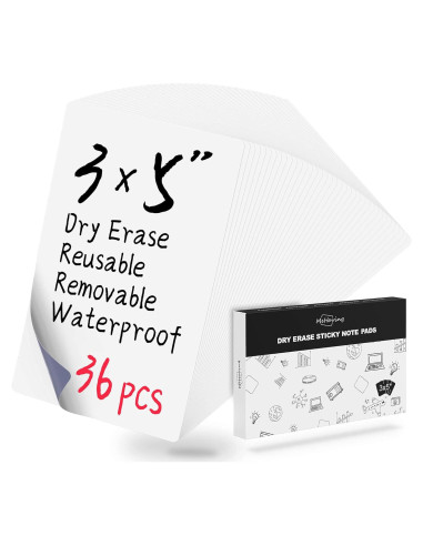 Bloc de Notas Adhesivas Borrables Mehaving 3x5" 36 Pcs Ecológico