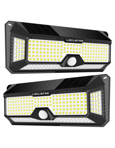 Luces Solares LECLSTAR 4000Lm 268 LED con Sensor Movimiento
