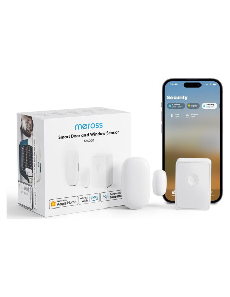 Kit de Sensor de Puerta Meross MS200 con Hub, Alerta Inalámbrica Kit de Sensor de Puerta Meross MS200 con Hub, Alerta Inalámbrica