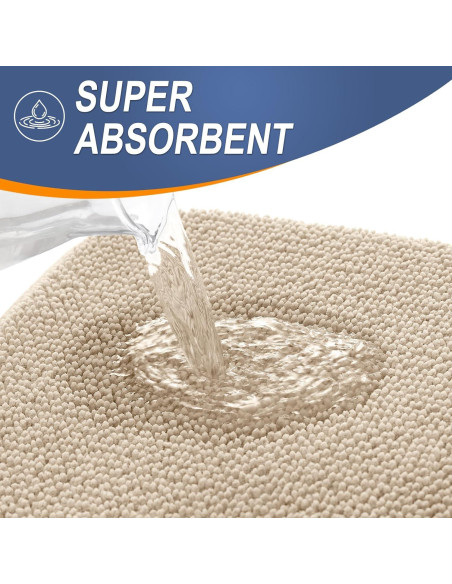 Alfombra de Baño OLANLY Espuma de Memoria Beige 61x41 cm Alfombra de Baño OLANLY Espuma de Memoria Beige 61x41 cm