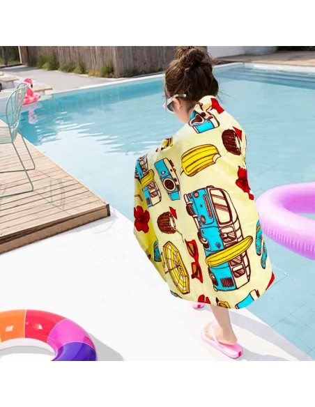 Toalla de Playa YIFONTIN 100% Algodón 64.8x129.5 cm Niños Toalla de Playa YIFONTIN 100% Algodón 64.8x129.5 cm Niños