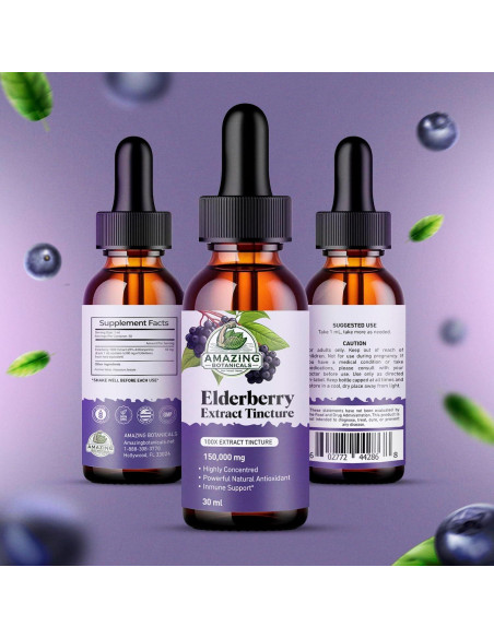 Extracto de Saúco Orgánico 15,000mg Amazing Botanicals 30ml Extracto de Saúco Orgánico 15,000mg Amazing Botanicals 30ml
