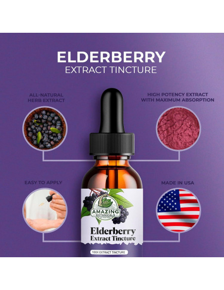 Extracto de Saúco Orgánico 15,000mg Amazing Botanicals 30ml Extracto de Saúco Orgánico 15,000mg Amazing Botanicals 30ml
