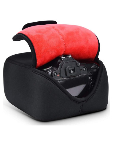 Funda para Cámara DSLR CADeN Grande Neopreno Impermeable Negro