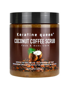 Set Exfoliantes Facial y Corporal Keratine Queen 300g - Café de Coco y Naranja Dulce