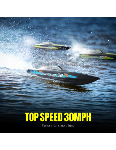 Barco RC VOLANTEXRC Vector 48.3 km/h Azul con 2 Baterías