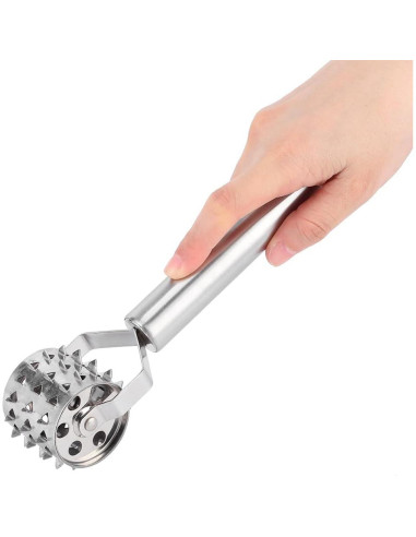 Rodillo Ablandador de Carne Yosoo, Acero Inoxidable 21x4cm