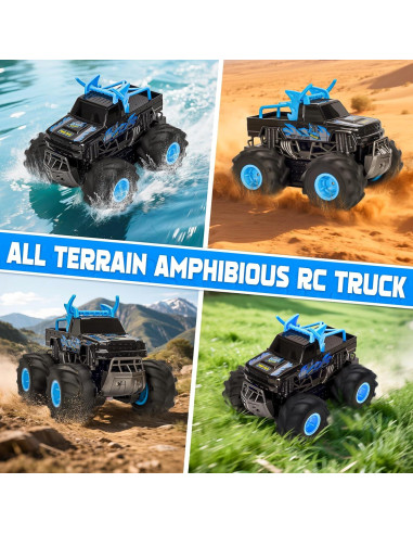 Coche RC Todo Terreno BainGesk 1:16 Impermeable Azul