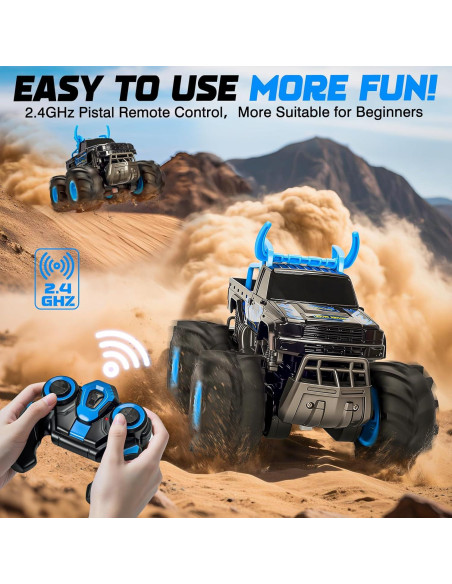 Coche RC Todo Terreno BainGesk 1:16 Impermeable Azul Coche RC Todo Terreno BainGesk 1:16 Impermeable Azul
