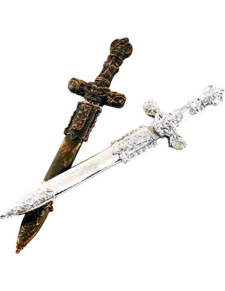 Espada Pirata Plástica YOMENO 29.2 cm con Cuchillo Falso Espada Pirata Plástica YOMENO 29.2 cm con Cuchillo Falso