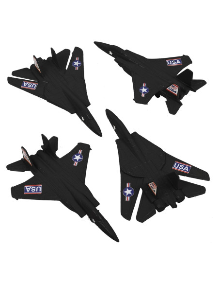 Jets de Combate Aéreos TimMee - 4 Piezas Negros 17.5cm Jets de Combate Aéreos TimMee - 4 Piezas Negros 17.5cm