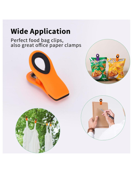 Juego de Clips de Cocina Yvey, 10 Clips Reutilizables para Alimentos Juego de Clips de Cocina Yvey, 10 Clips Reutilizables para Alimentos