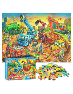 Rompecabezas de Piso OSBOO 60 Piezas Sitio de Construcción 3-10 Años