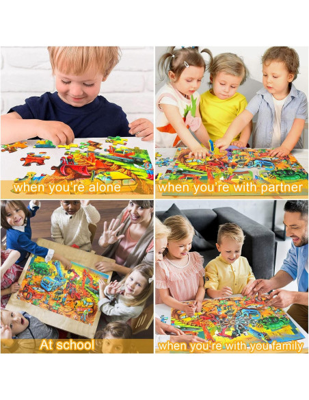 Rompecabezas de Piso OSBOO 60 Piezas Sitio de Construcción 3-10 Años