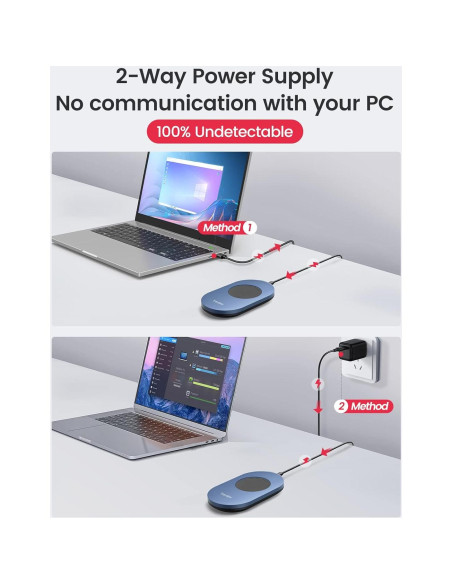 Vaydeer Mouse Mover Ultra Delgado FM2031, Indetectable, Silencioso Vaydeer Mouse Mover Ultra Delgado FM2031, Indetectable, Silencioso
